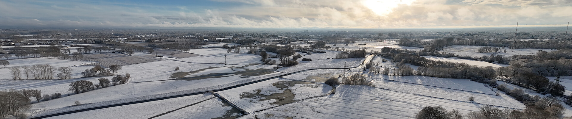 Drohnenblick Hamburg - Winter